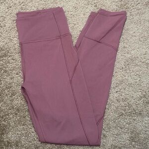 Lululemon In Movement Crop Leggings Size 6 Purple High Rise Yoga Gym